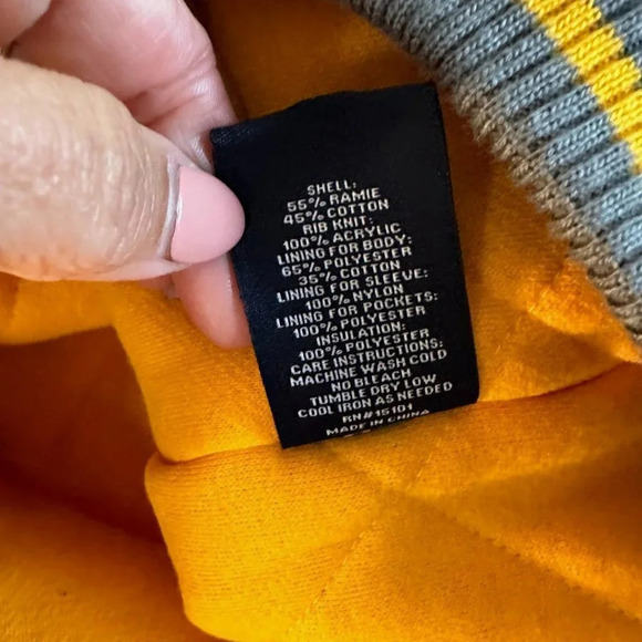 Y2K Akademiks Varsity Jacket Mens Medium Double Sided Quilted Lining 90s - Picture 12 of 16